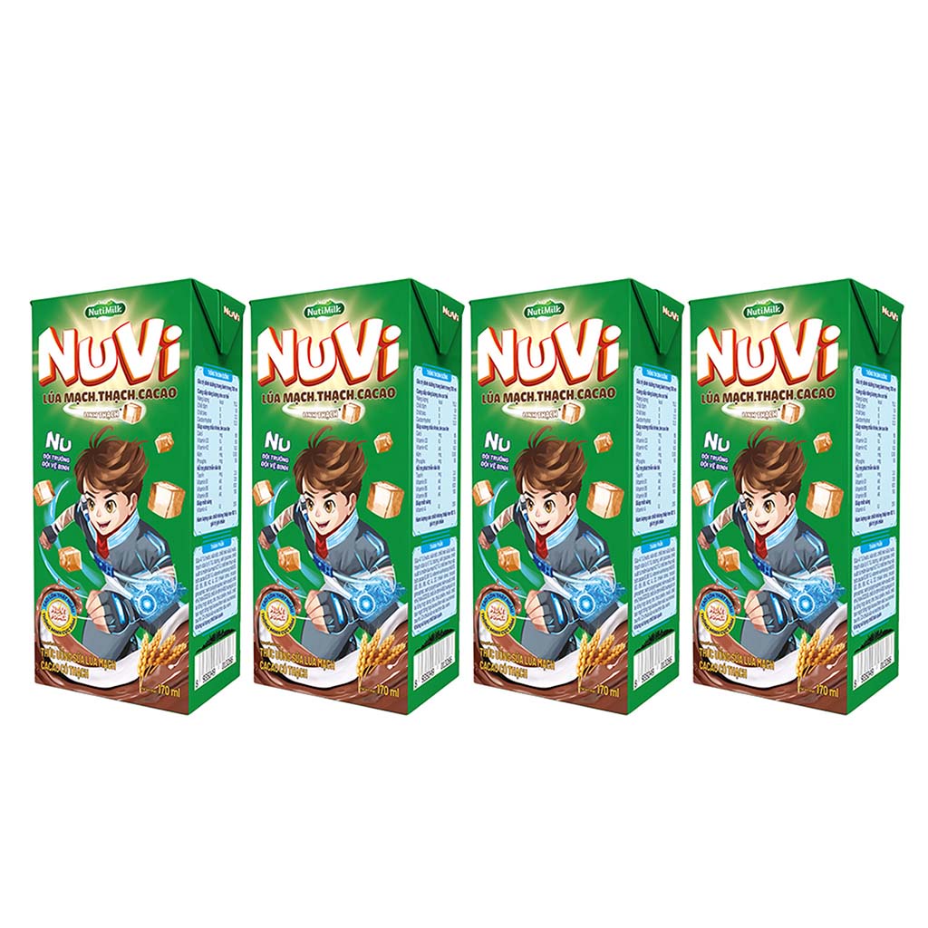 Sữa Nuvi Thạch Cacao lốc 4 hộp x 110ml