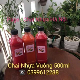 COMBO 100 CHAI NHỰA VUÔNG 500ML < KHÁCH ĐẶT TỐI ĐA 200 CHAI 1 LẦN THÔI NHÉ >