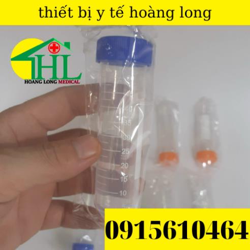 Túi 50 Ống Falcon 50ml - Ống Ly Tâm 50ml Nắp Vặn, Đáy Nhọn Tiệt Trùng Từng Cái