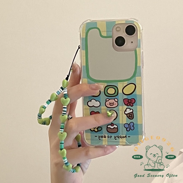 Ốp Điện Thoại TPU Tráng Gương Họa Tiết Kẻ Sọc + Vòng Đeo Tay Sang Trọng Cho Iphone 13 12 / 11 Pro Max / Mini Xs Max Xr X