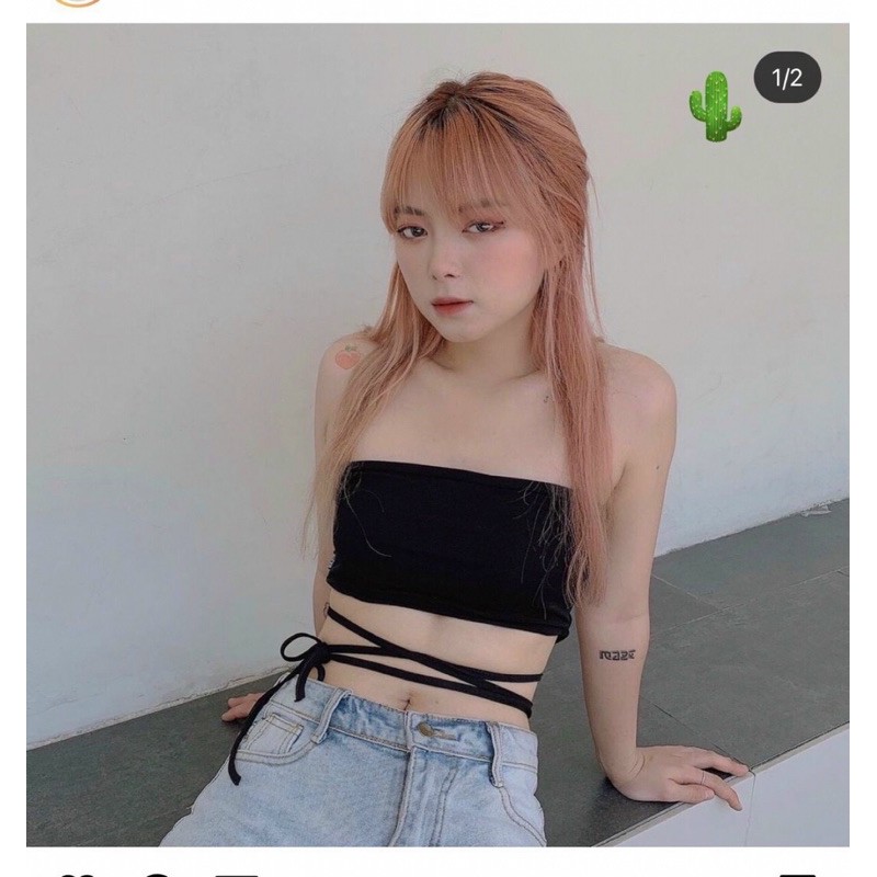 HOT TRENDY áo ống buộc dây eo cá tính sexy XM