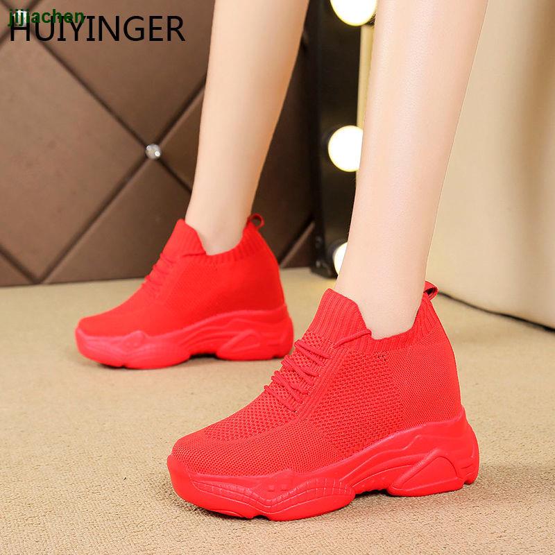 Giày Thể Thao Nữ Đế Độn Cao Mẫu Mới 2021 Thời Trang Mùa Xuân