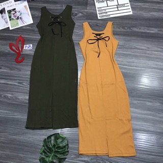 Đầm thun đan dây