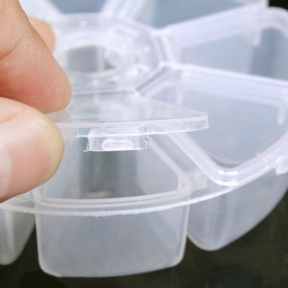 Fay Round Tool Transparent Organizer Beads Empty Storage Box