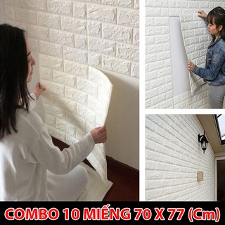 10 Miếng Xốp Dán Tường 3D Giả Gạch Đẹp Và Sang Trọng Hiện Đại
