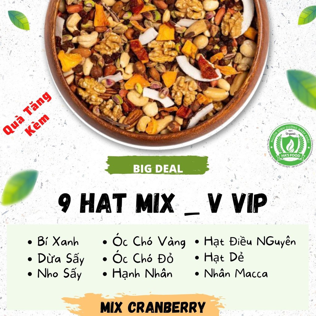 Hạt dinh dưỡng giảm cân 8 loại hạt hafood, hạt mix nuts ngũ cốc cho bà bầu