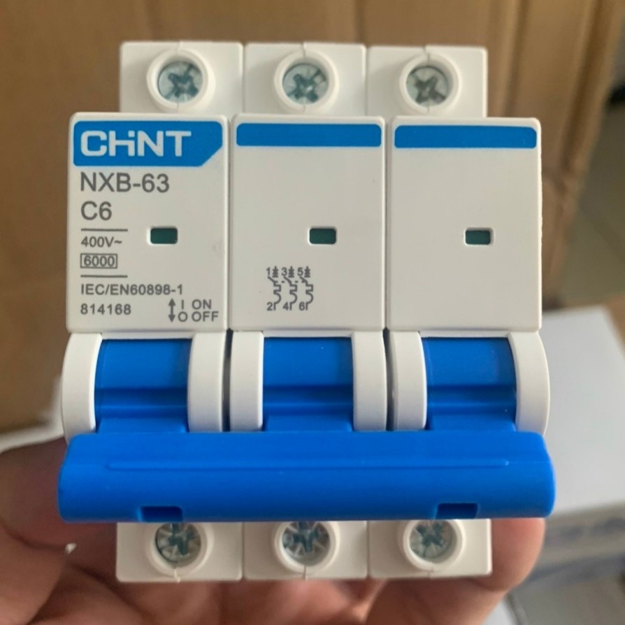 Cầu dao tự động ChinT NXB-63 3 pha 3P 1A, 2A, 3A, 4A, 5A, 6A, 10A, 16A, 20A, 25A, 32A, 40A, 50A, 63A