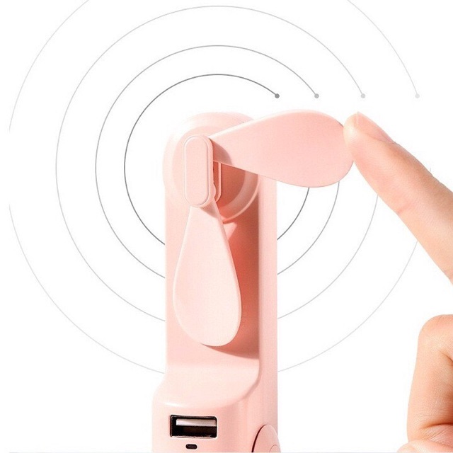 Quạt mini cầm tay tích hợp sạc dự phòng 2000mah và đèn pin | BigBuy360 - bigbuy360.vn