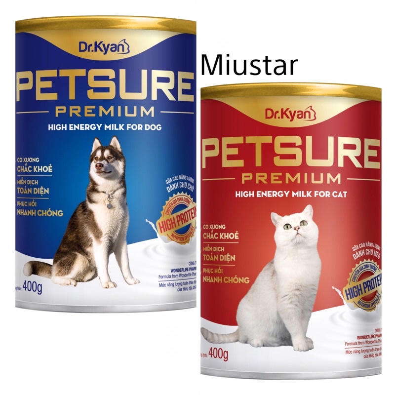 Sữa bột CNL PETSURE cho chó mèo 400gram