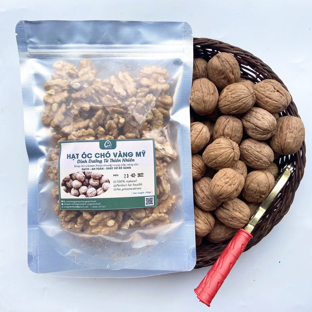 Nhân Quả Óc Chó Vàng Mỹ - Hàng Nhập Khẩu - An’s Green Food (500g)