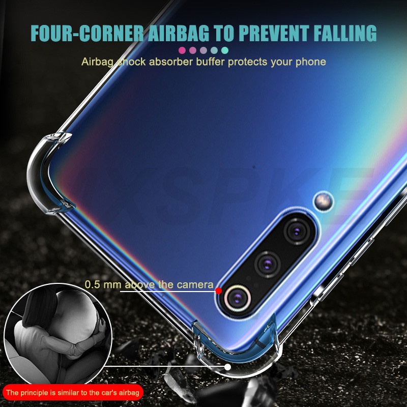 Ốp Điện Thoại Silicon Trong Suốt Chống Sốc Sang Trọng Cho Xiaomi Mi 9 8 A3 A2 10 11 Lite Case Xiaomi Mi 9 8 SE 9T 11X 10T