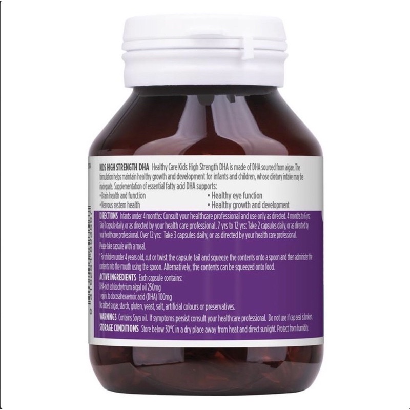 Viên uống DHA HeathyCare 60 viên hàng nội địa Úc