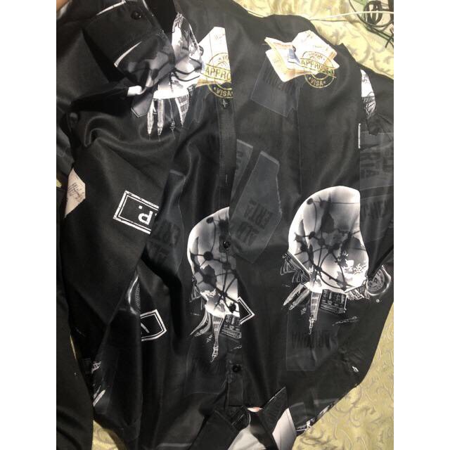 AÓSơ mi nam cao cấp đen HỌA TIẾT 3D Dài Tay Phong Cách đẹp | BigBuy360 - bigbuy360.vn