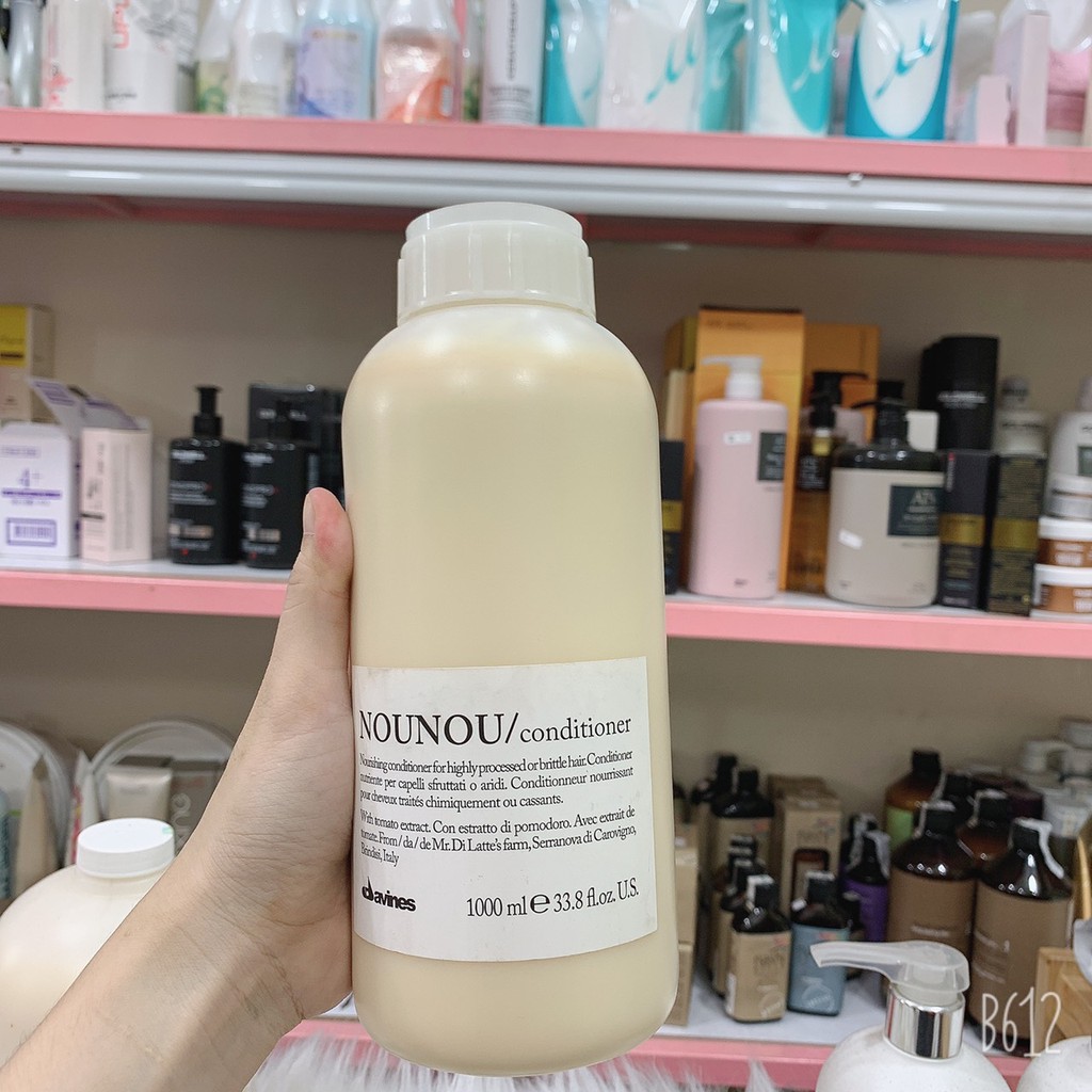 Dầu gội xả Davines Nounou – 1000ml, nuôi dưỡng, phục hồi hư tổn cho mái tóc dày bóng mượt hơn