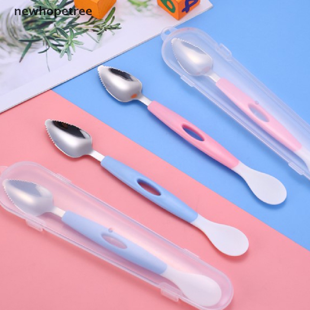 Muỗng Cạo Trái Cây Hai Đầu Viền Cong Dành Cho Bé Mới Sinh