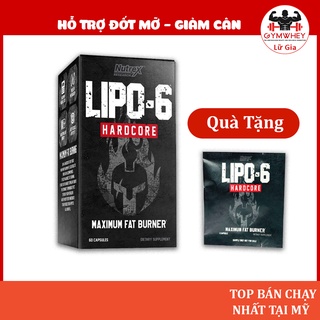 Lipo 6 Hardcore Hỗ Trợ Đốt Mỡ Trong Tập Luyện Nutrex Lipo6 Hardcore kèm quà