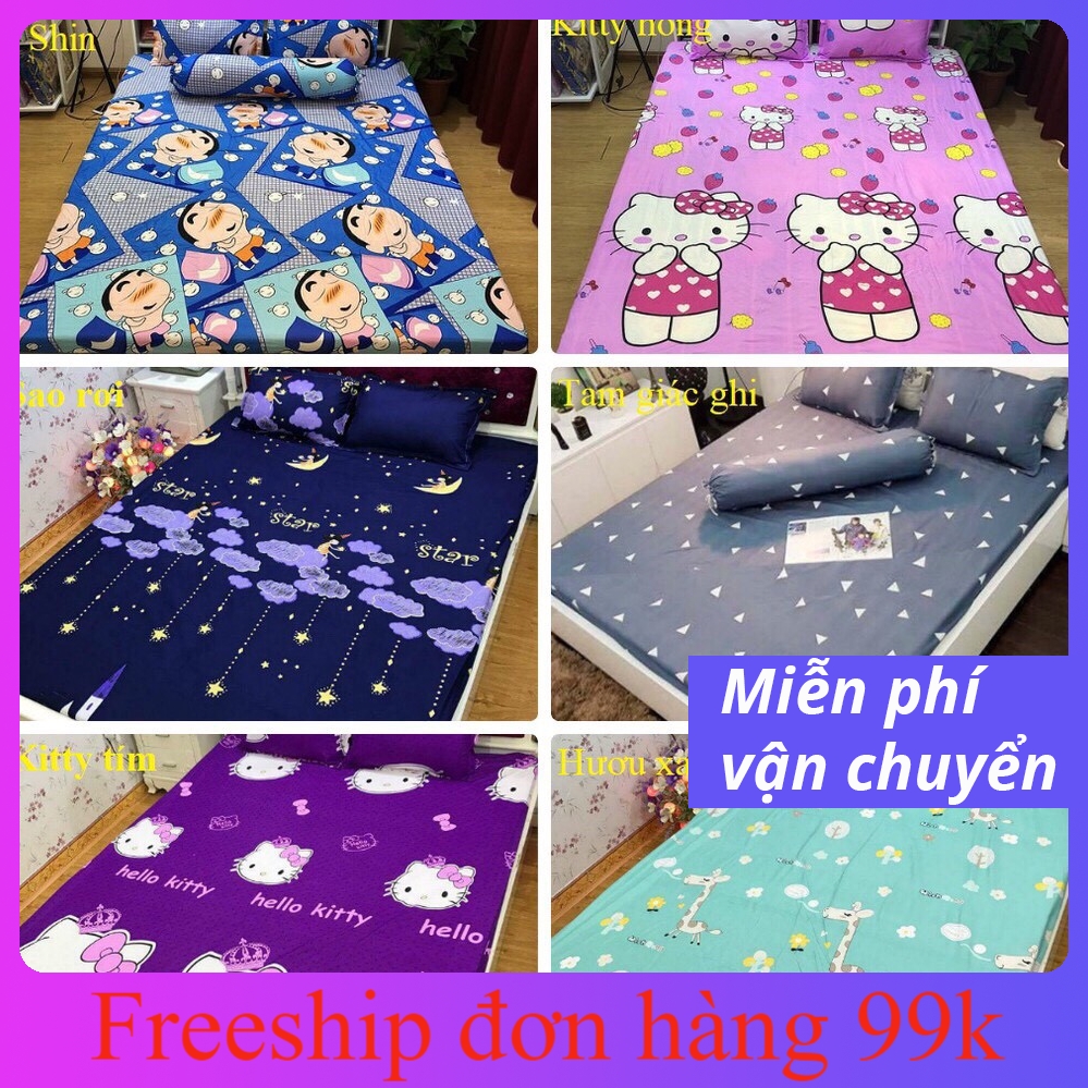 [FREESHIP ĐƠN 99K ] Bộ ga gối PL cotton m2x 2m(chat chọn mẫu)