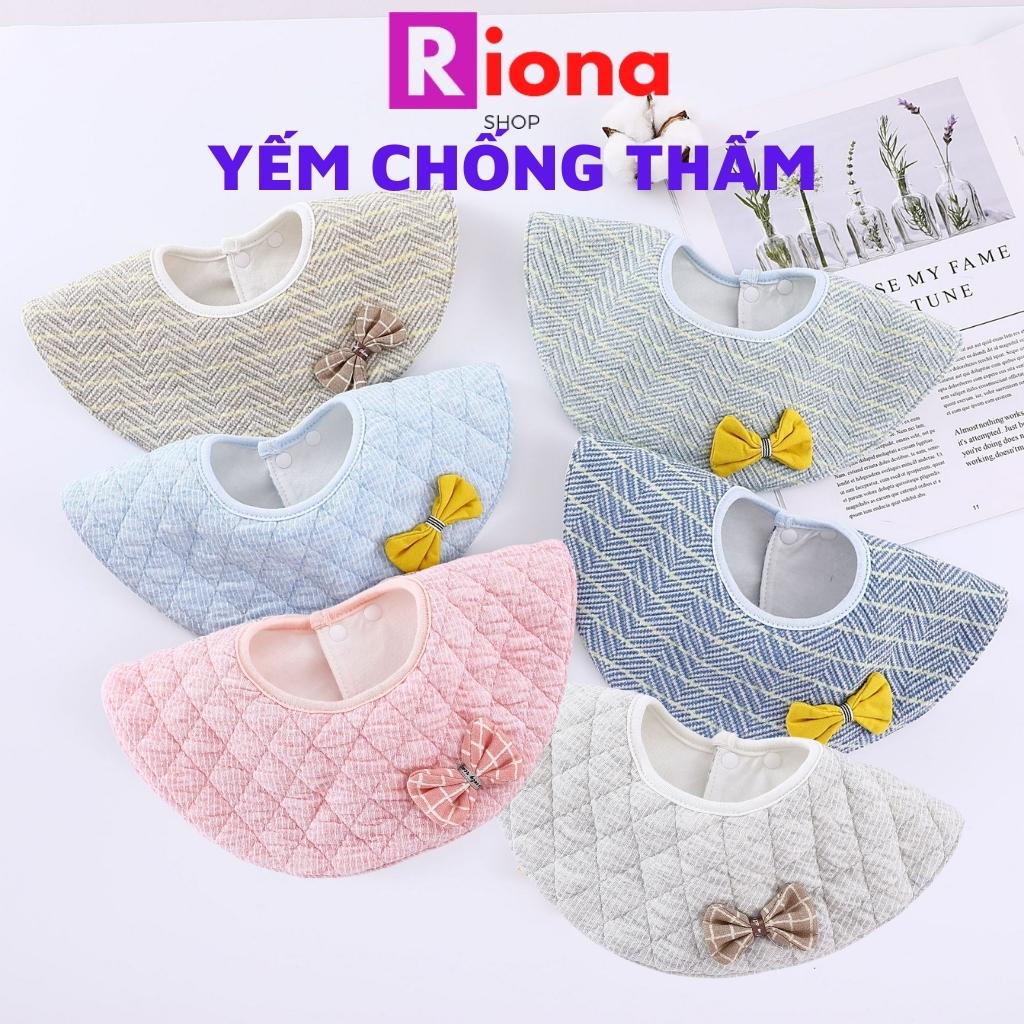 Yếm chống thấm cho bé, yếm quàng cổ ăn dặm tròn xoay 360 độ cho bé trai bé gái - RIONASHOP