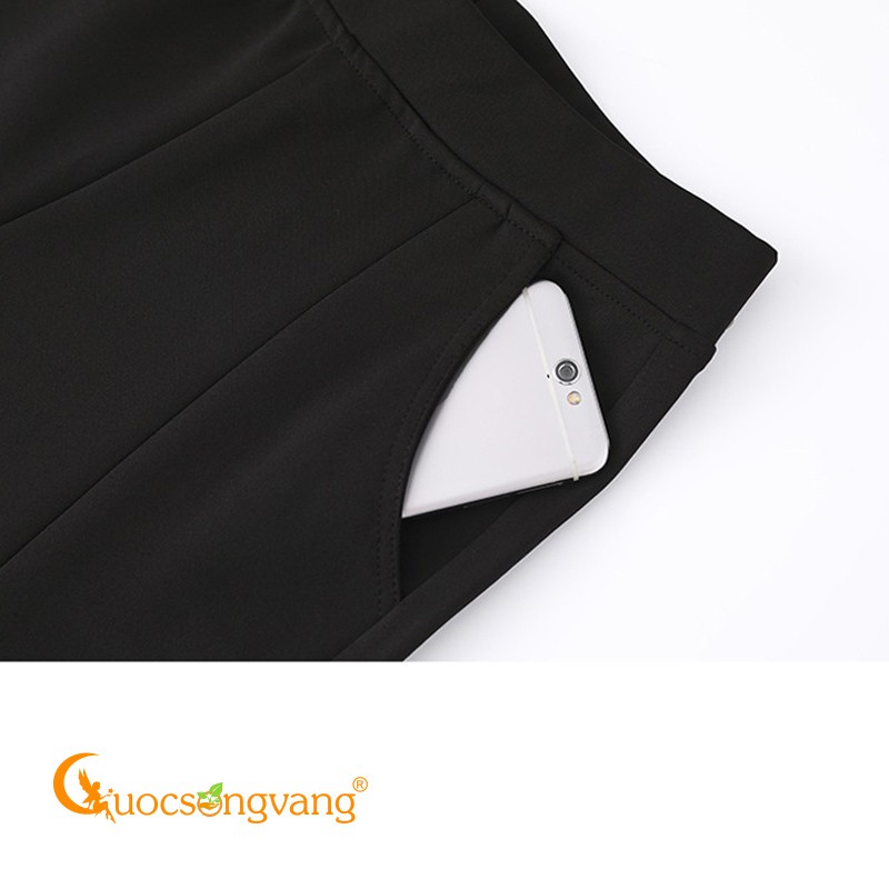 Quần công sở nữ ống loe quần treggings lưng thun lưng vừa GLQ070 Cuocsongvang