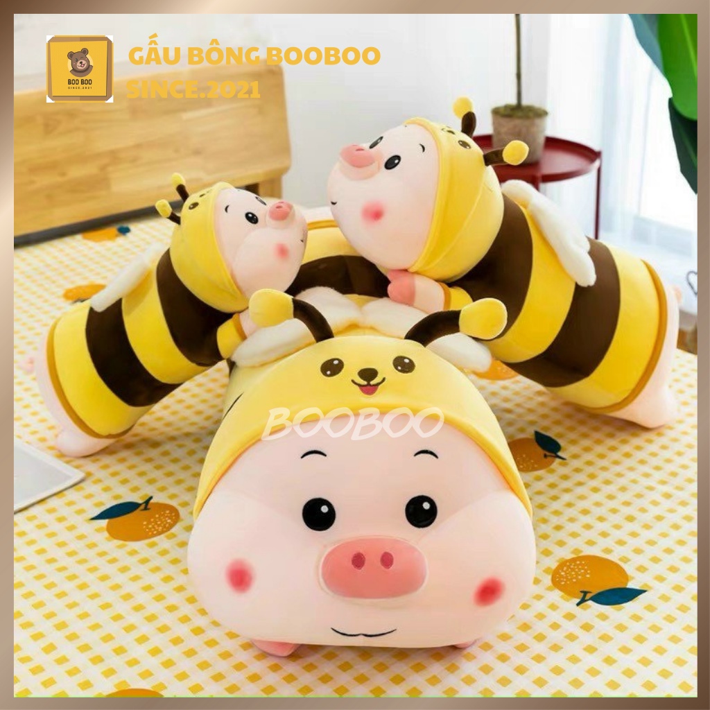 Gấu Bông Lợn Ong Heo Ong Lợn ong Biến Hình   Siêu  Cute  Size  Lớn  gấu bông booboo