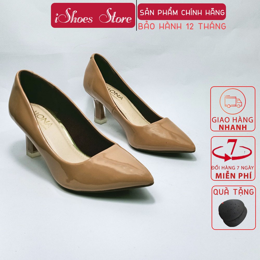 Giày cao gót công sở nữ da bóng cao 5cm MONA - D761