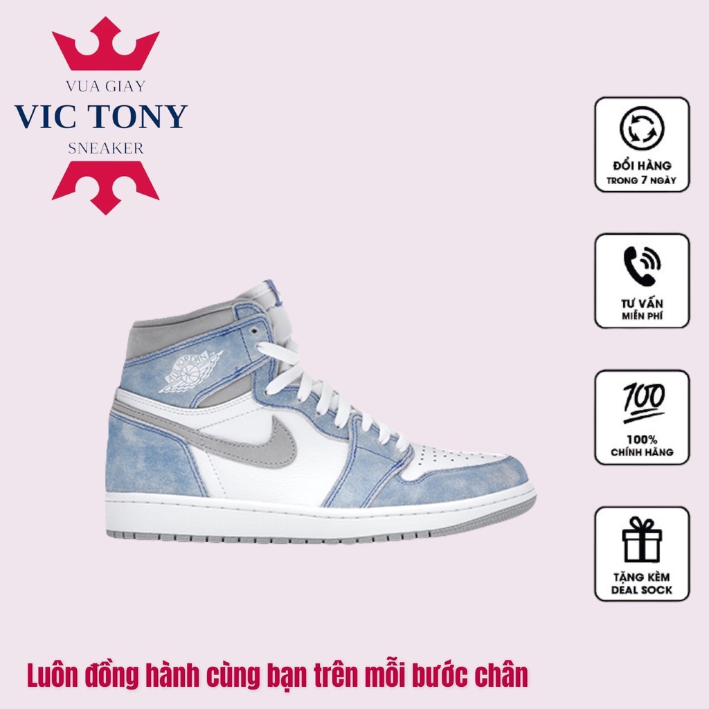 Giày Jordan 1 cao cổ hyper royal xanh nỉ, Giày JD1 xanh nỉ cổ cao siêu hot 2021 Full Box Bill | BigBuy360 - bigbuy360.vn