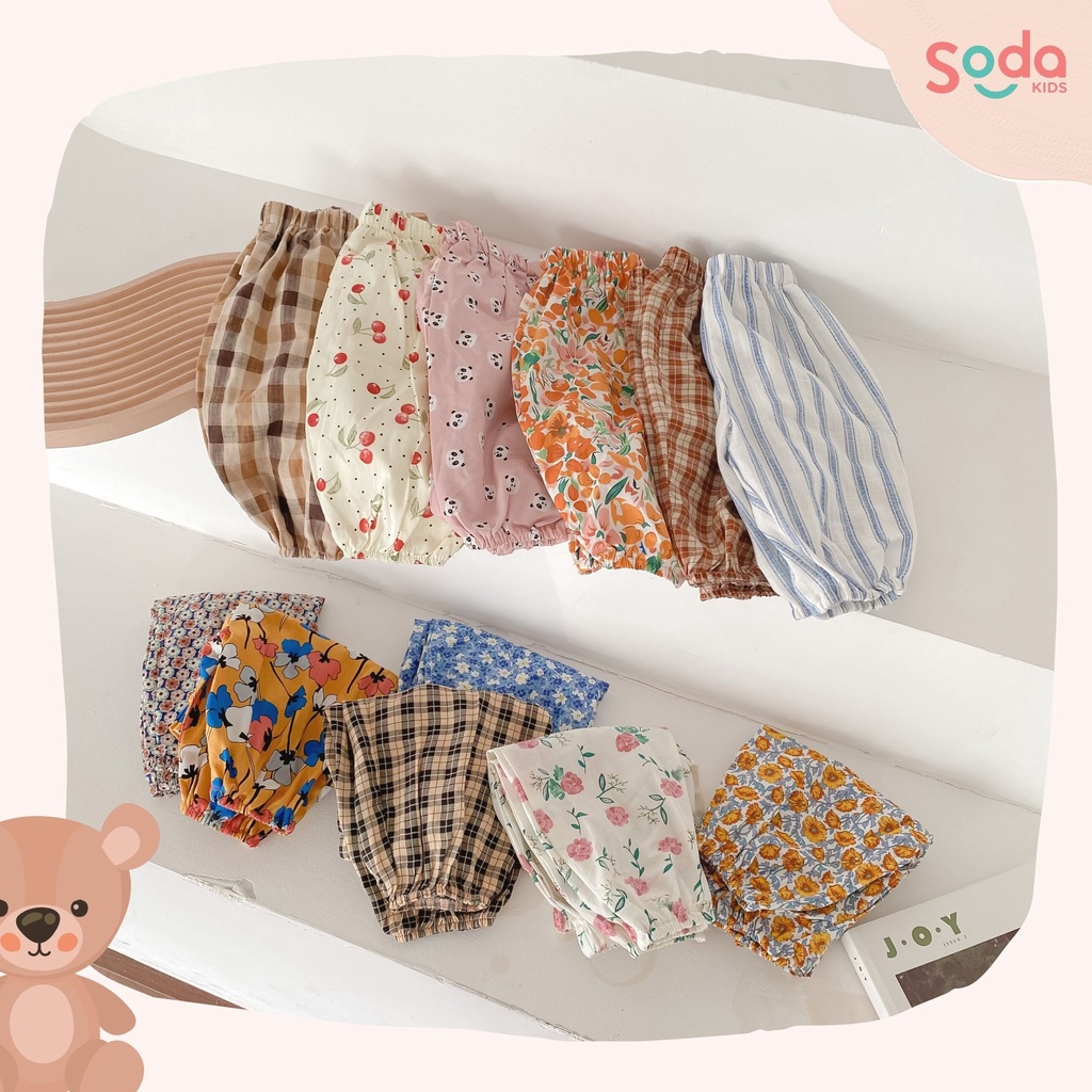 Quần bom cho bé SODA KIDS thô cotton mềm mát nhiều màu