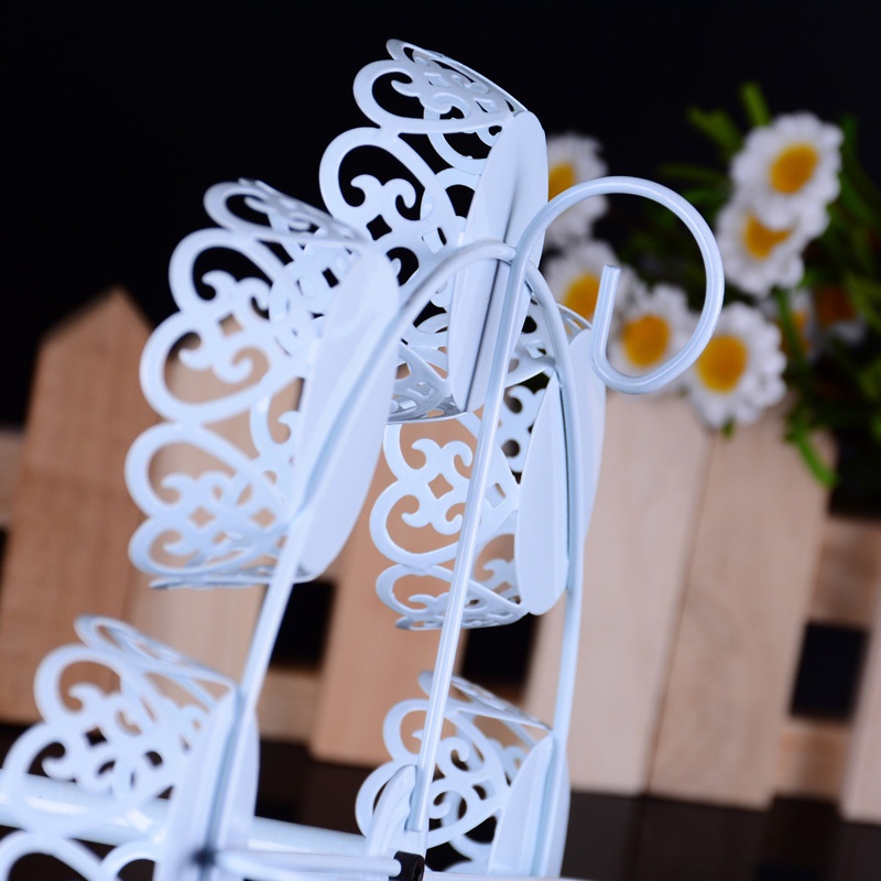 Giá Đỡ Bánh Cupcake 2-12 Vòng Quay Ngựa Gỗ Dùng Trưng Bày Trong Tiệc Cưới