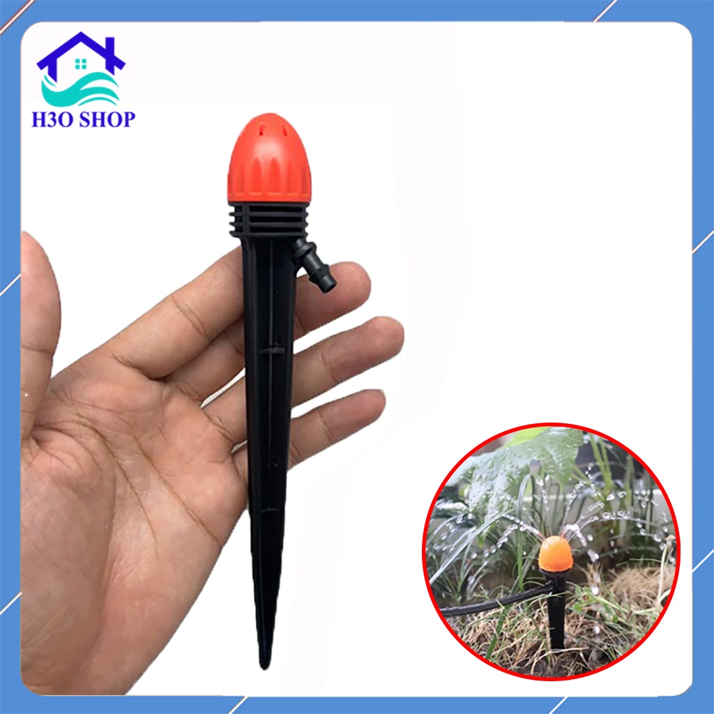 Béc tưới nhỏ giọt 8 tia loại cao cấp 18cm, đầu tưới tỏa tròn 360 độ