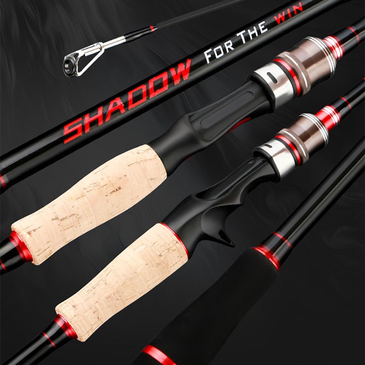 Cần câu lure 2 khúc Shadow for the win 2 ngọn M và ML chất liệu carbon cao cấp