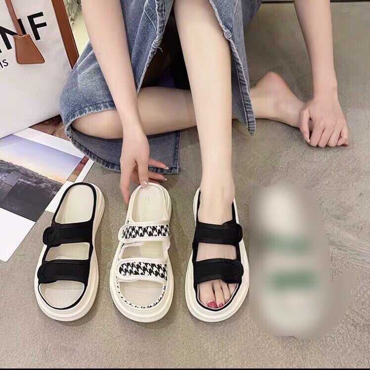 [Siêu Sale] (Mã DEP003) Dép bánh mỳ nữ hai quai mẫu mới vải mềm êm chân siêu xinh