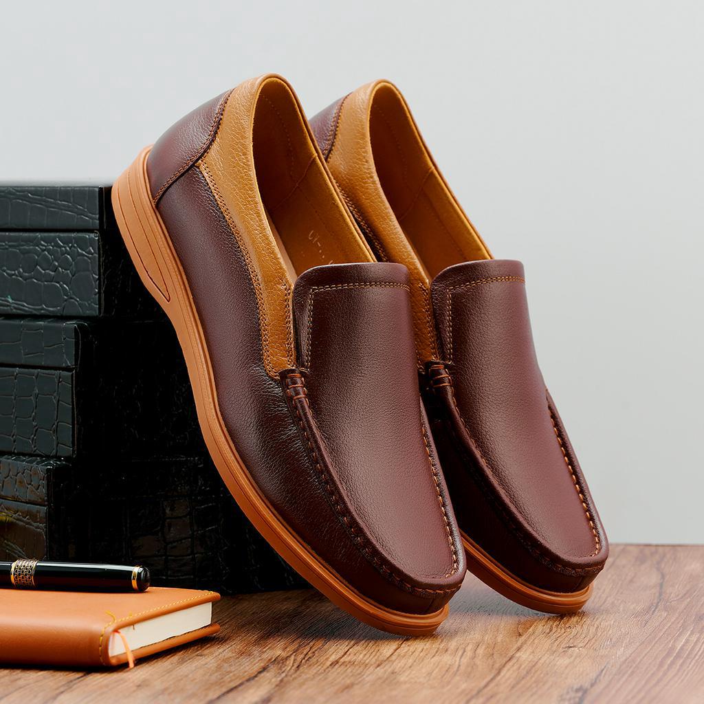 Giày da nam LEXSHOES giày da bò LS07 cao cấp bảo hành 2 năm