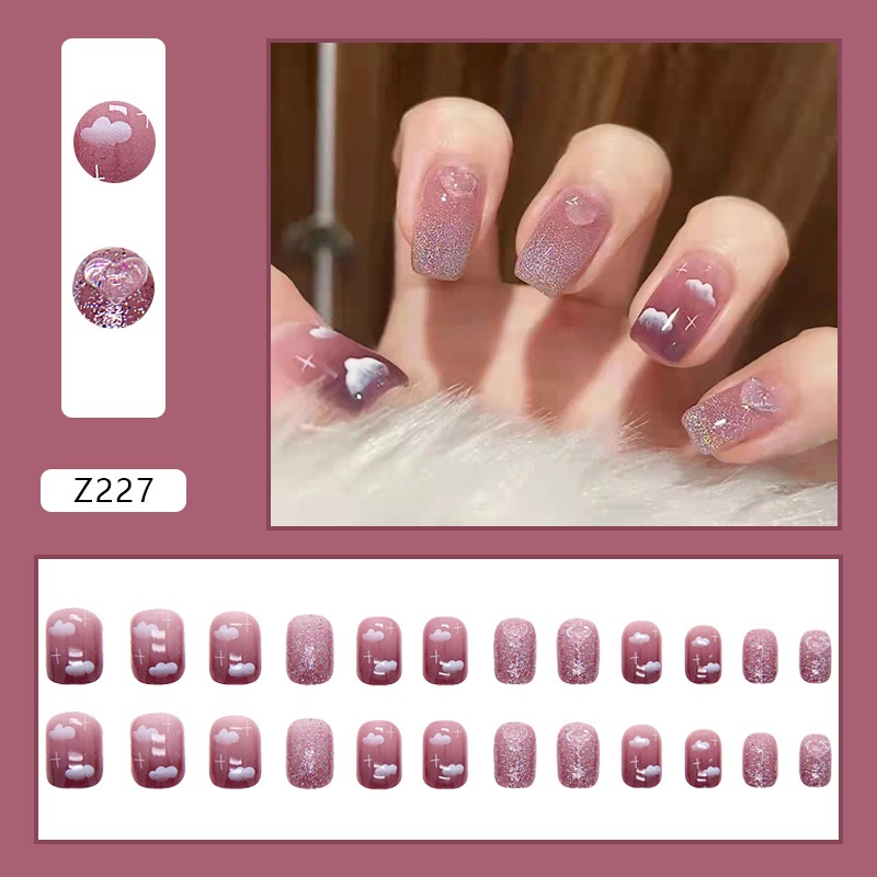 Móng giả đính đá /kèm keo/ nail thời trang nữ