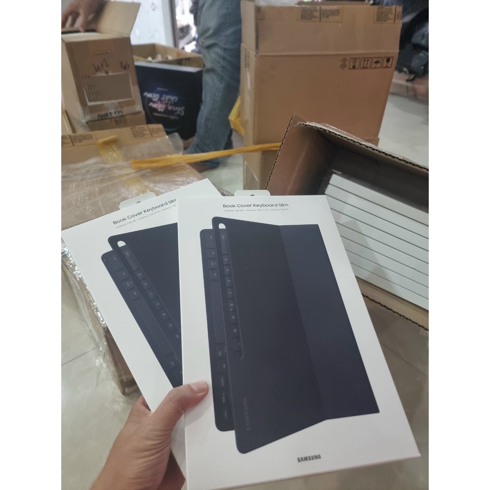 Bao Da Bàn Phím Book Cover KeyBoard Samsung Galaxy Tab S7 Plus/Tab S7 FE/Tab S8 Plus Slim