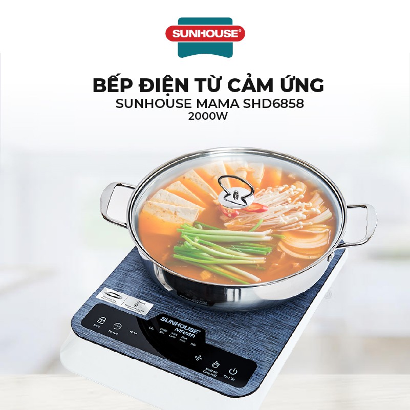 [Mã ELMALL300K giảm 5% đơn 500K] Bếp điện từ cảm ứng Sunhouse Mama SHD6858