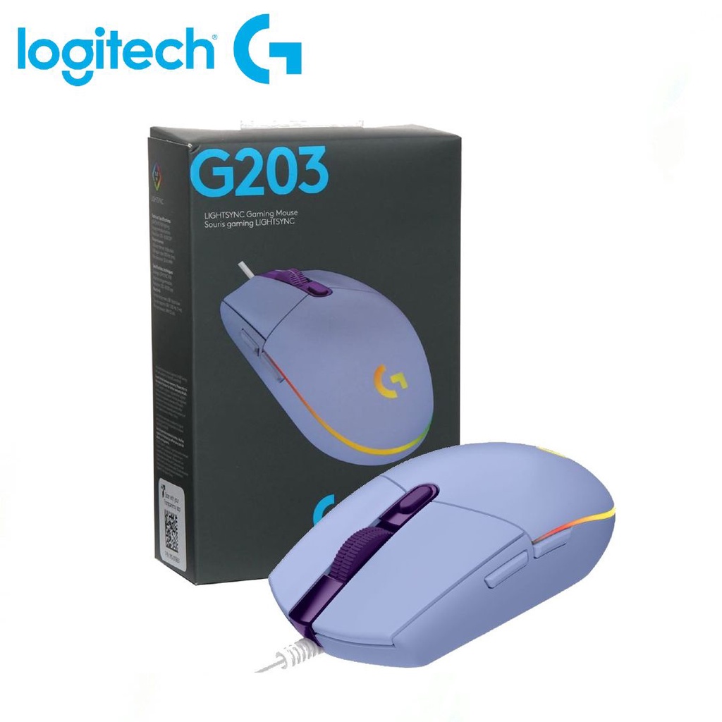 Chuột game Logitech G203 có dây Lightsync - Tùy chỉnh RGB, 6 nút lập trình - Bảo hành 24 tháng