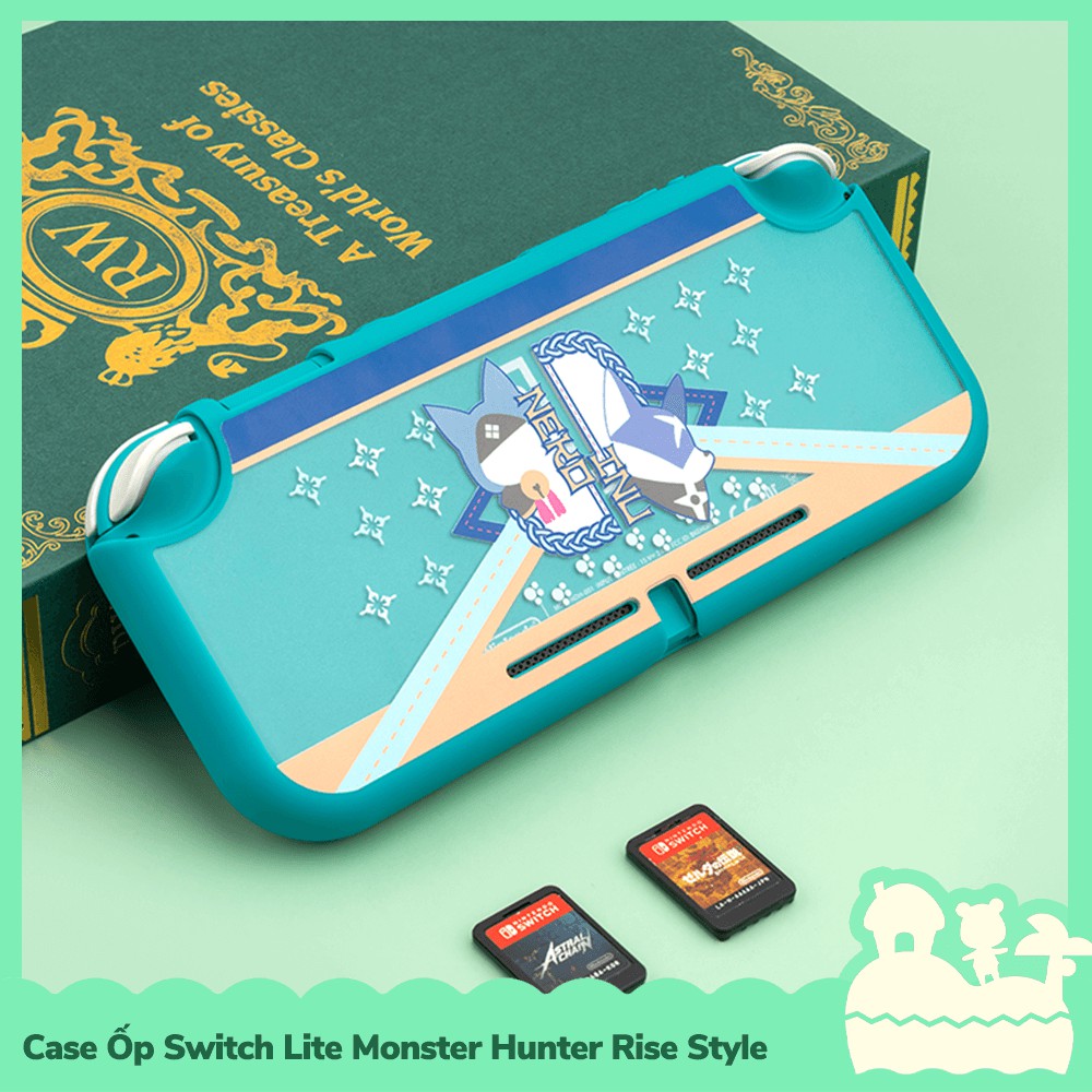 [Sẵn VN] Case Ốp Lưng TPU Máy Game Nintendo Switch Lite Monster Hunter Rise Trong Suốt GS