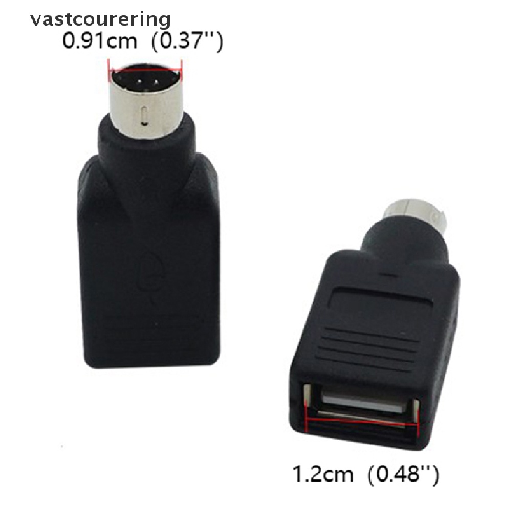Vast USB To PS2 Adapter Cable Round Head Mouse And Keyboard Interface Converter EN