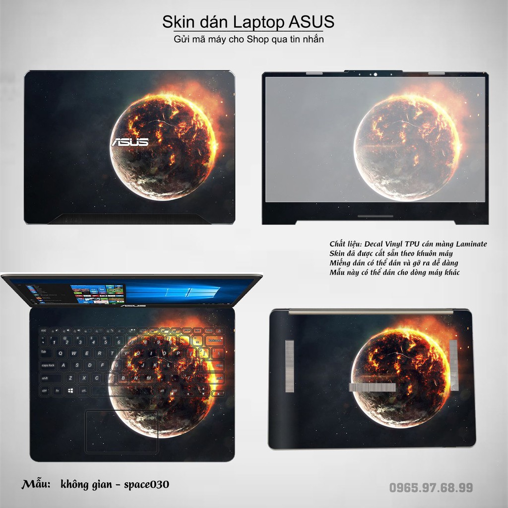 Skin dán Laptop Asus in hình không gian _nhiều mẫu 5 (inbox mã máy cho Shop)