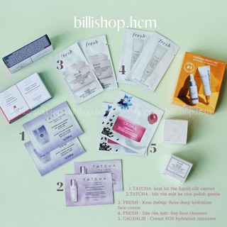 Sample dùng thử Fresh, Caudalie, Tatcha