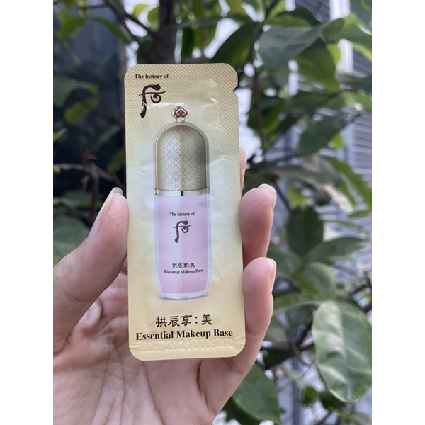 Kem lót trang điểm che khuyết điểm Whoo hồng Essential Make Up 1ml , săn chắc da , sáng hồng mịn mượt , Tado Cosmetics