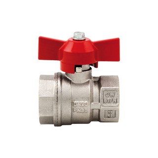 Van bi tay bướm đồng ren art.118 Italy áp lực 30kg phi 21 phi 27 phi 34