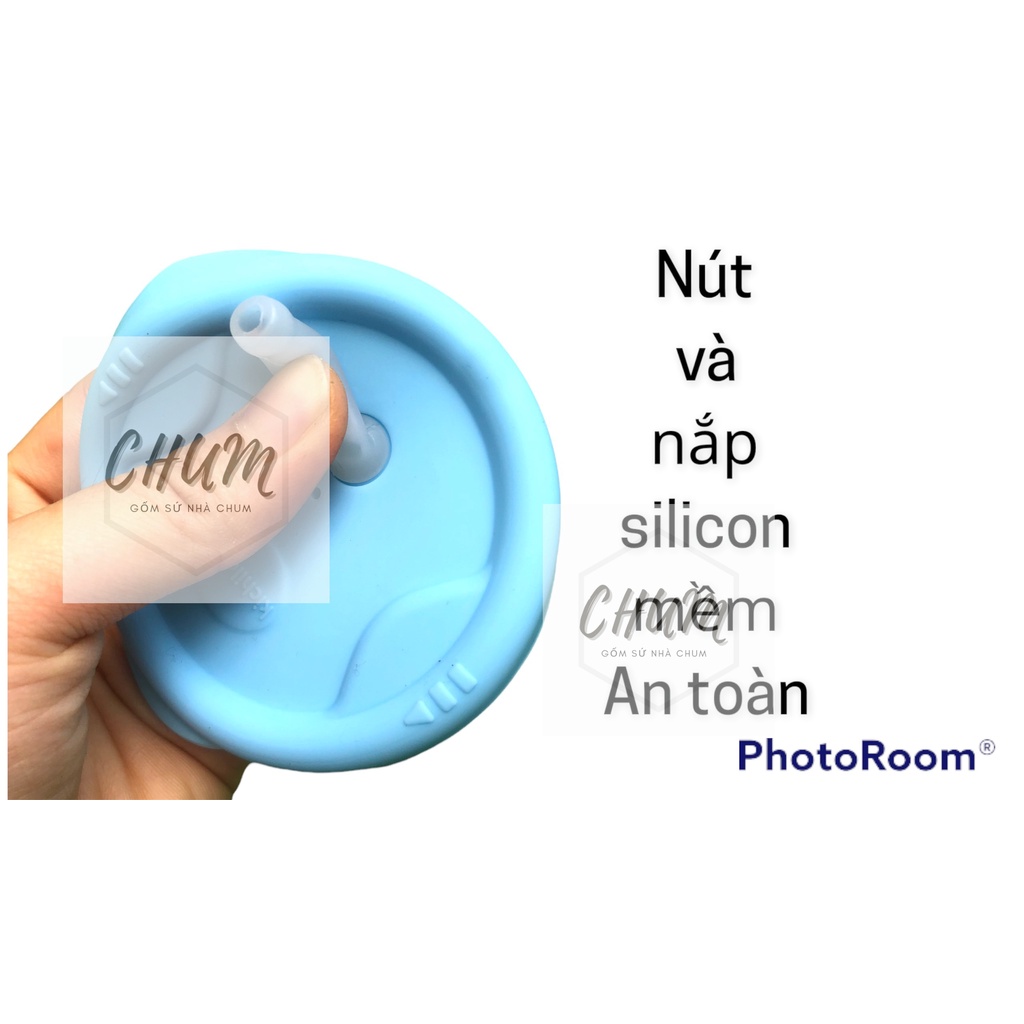 [Tặng cọ ống hút ] cốc tập uống cho bé 3 giai đoạn kichi-lachi C12