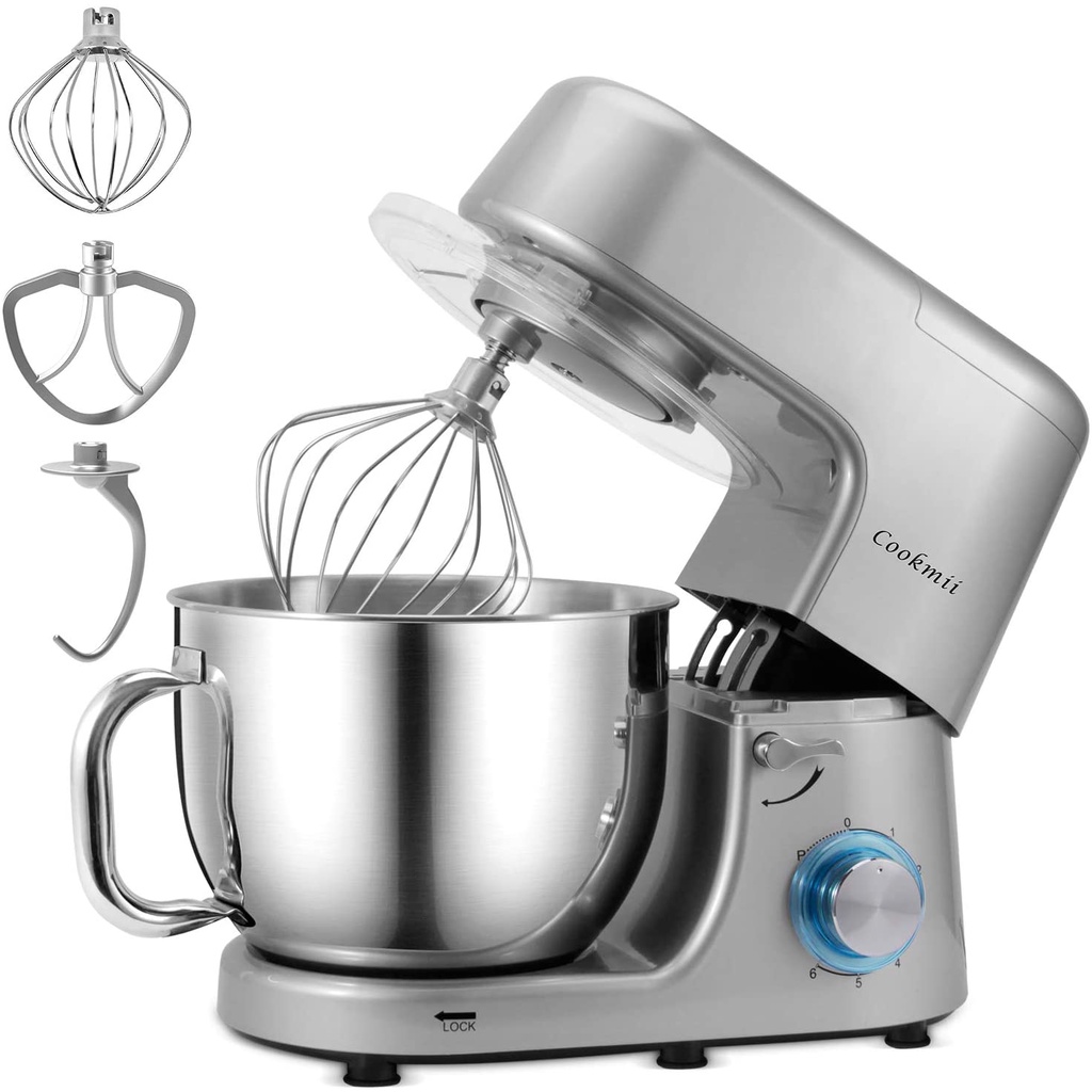 (Bản UK, Đức) Máy nhào bột Cookmii SM-1508 7.2L 1800W - Hàng chính hãng - Bánh răng kim loại khỏe vô cùng