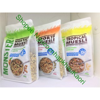 Ngũ cốc yến mạch ăn liền mix hoa quả Hahne Đức / Monster Úc