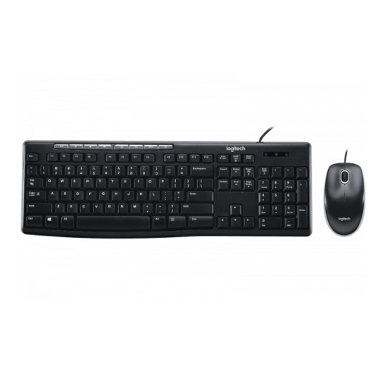 [Mã ELFLASH5 giảm 20K đơn 50K] Combo chuột và phím văn phòng có dây Logitech MK200- Mouse Keyboard Combo