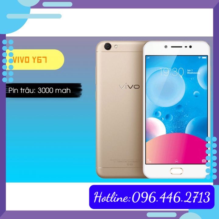 📱Điện Thoại Vivo Y67 Camera Siêu Nét - Bảo Hành 12 Tháng,Tặng kèm ốp lưng, full box