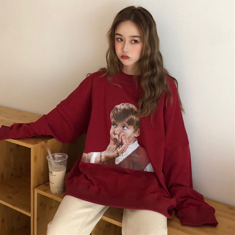 Áo Sweater Dáng Rộng Phong Cách Harajuku Hàn Quốc Thời Trang Thu Đông Mới 2021 | BigBuy360 - bigbuy360.vn