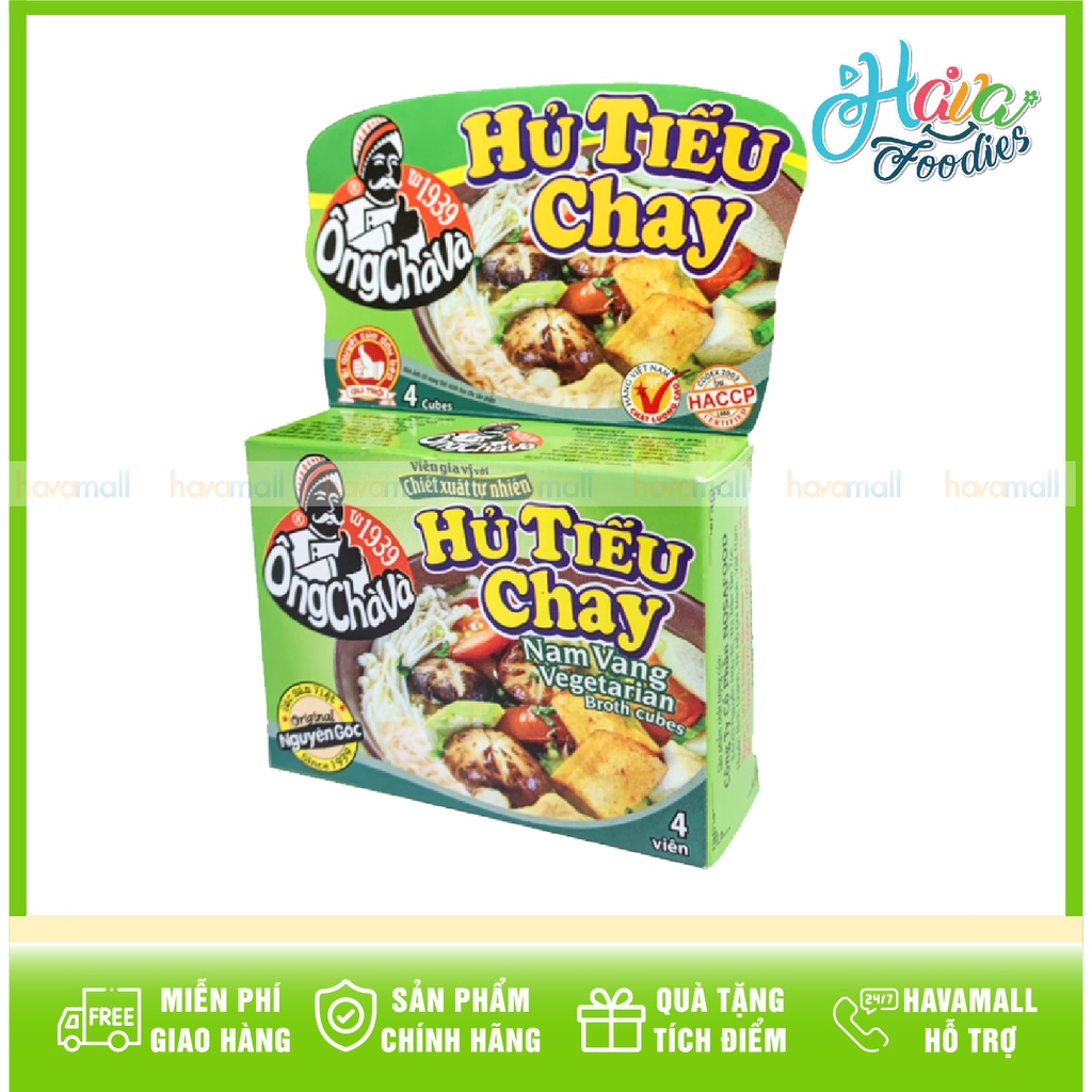 [HÀNG CHÍNH HÃNG] Viên Gia Vị Chay Ông Chà Và 75gr (4 Viên)