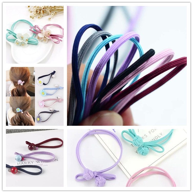 1 Mét phôi dây cột tóc dẹp trơn làm handmade